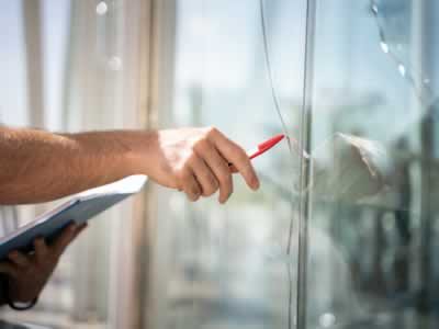 glass-broken-from-house-by-accident-man-checking-repair glass-broken-from-house-by-accident-man-checking-repair